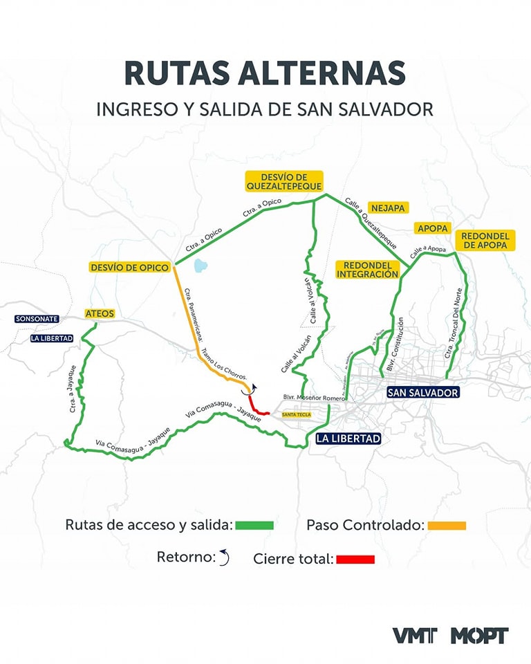 Noticias - #TomeNota #Trafico Estas son las rutas alternas de acceso y ...