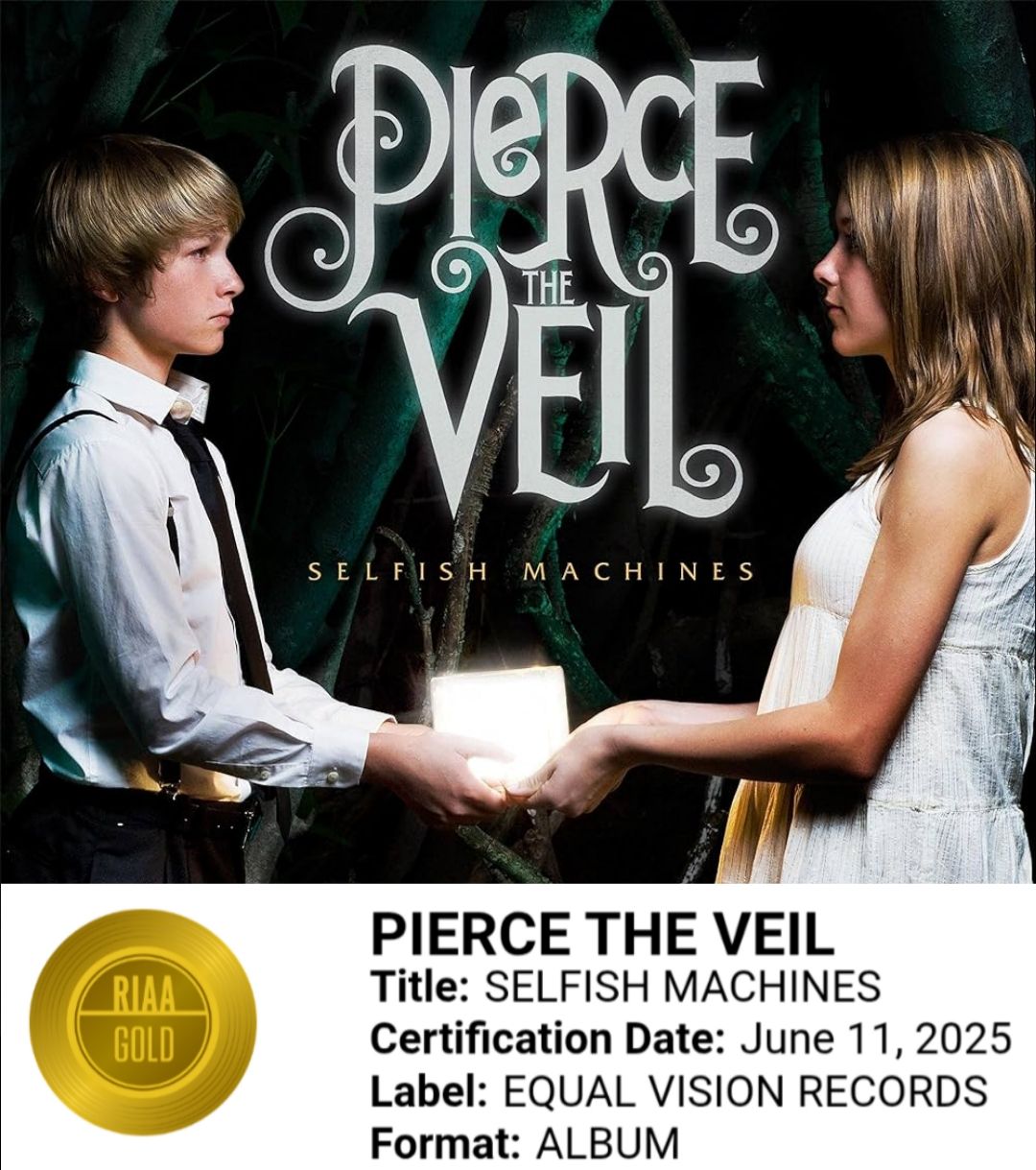 Selfish Machines by Pierce The Veil has officially been certified