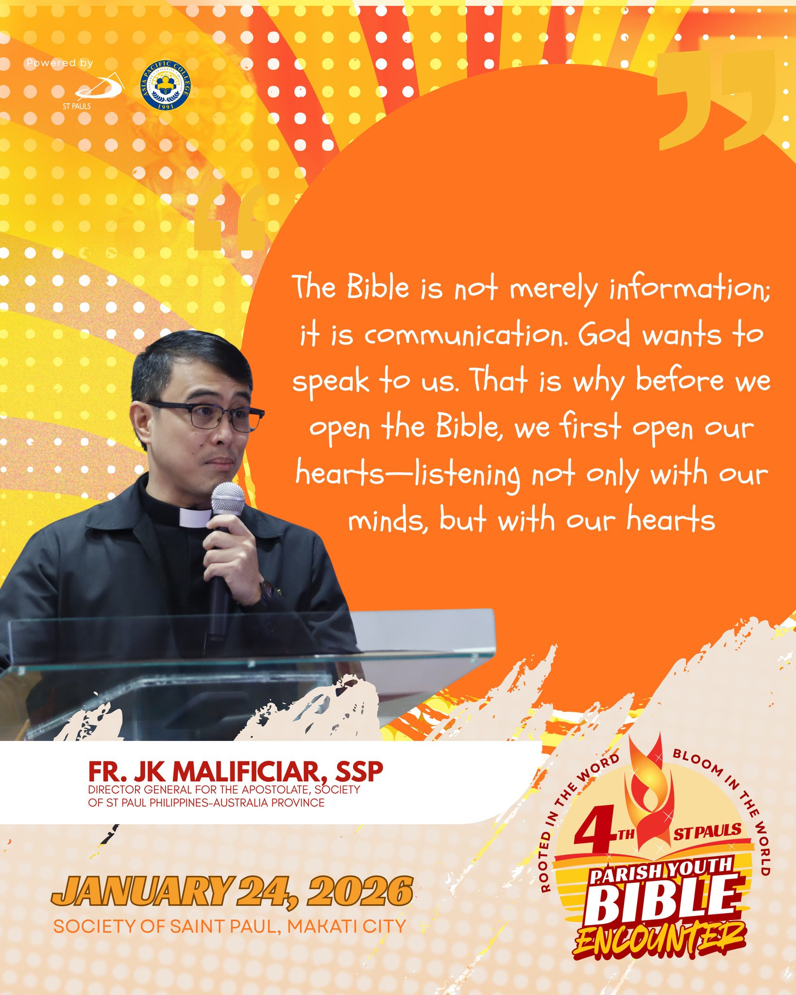 St - 📖 “The Bible is not merely information; it is communication. God ...