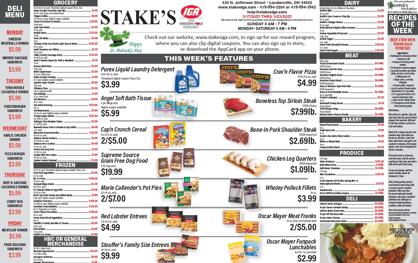 Stake's IGA - Check out our weekly ad on our website,... | Facebook