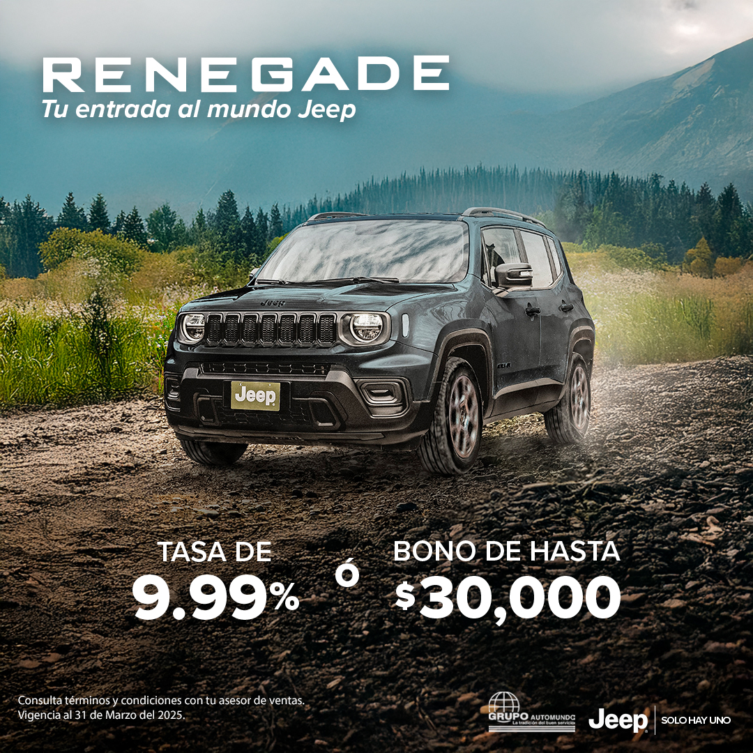 Automundo - 🚨 FERIA DE CRÉDITO 🚨 ¡Estrena tu Jeep Renegade con Tasa de ...
