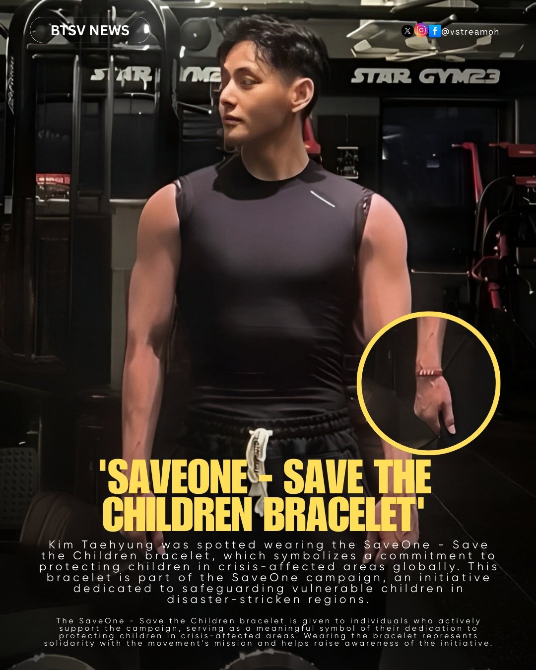 What is the story behind Save One bracelet that BTS Taehyung was