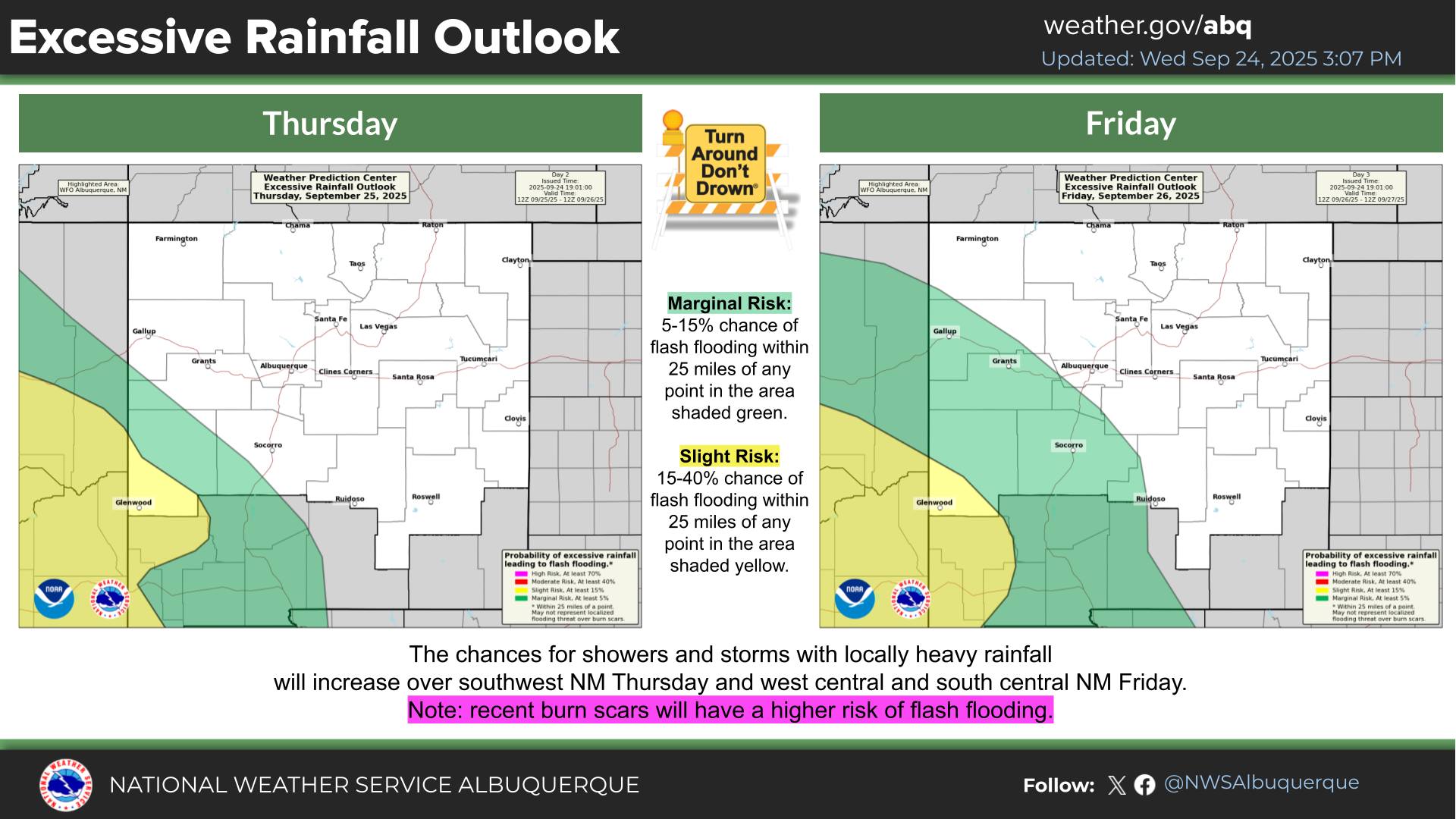 US - Shower and storm chances return to southwest NM tomorrow before ...