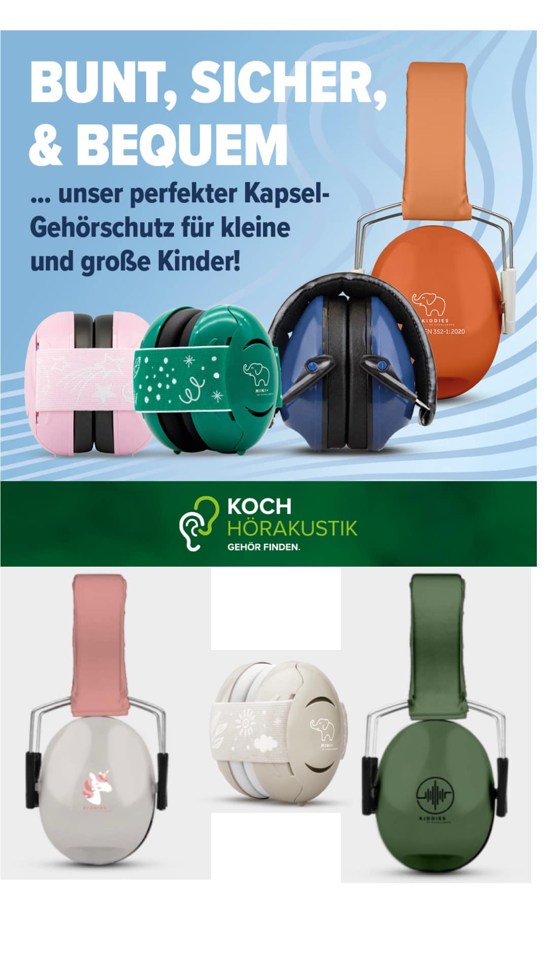 Ohrenschoner zur Mund-Nase-Maske grün