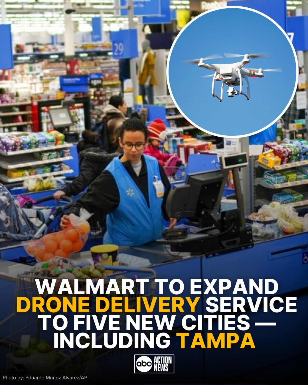ABC - Walmart is expanding its drone delivery service to over 100 new ...