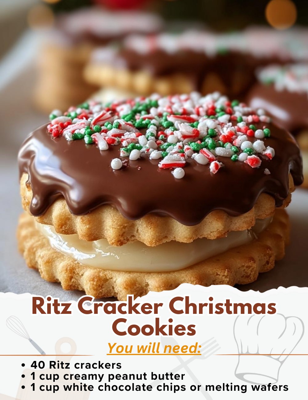 Yummy - Ritz Cracker Christmas Cookies Ingredients: - 40 Ritz crackers ...