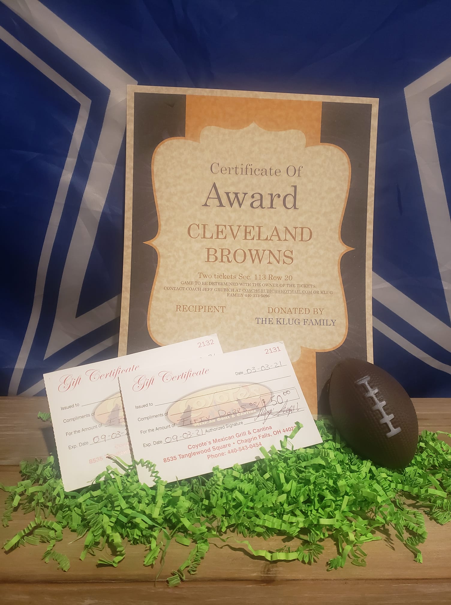 🏈🧡🤎🧡 Prize... - Kenston Football 