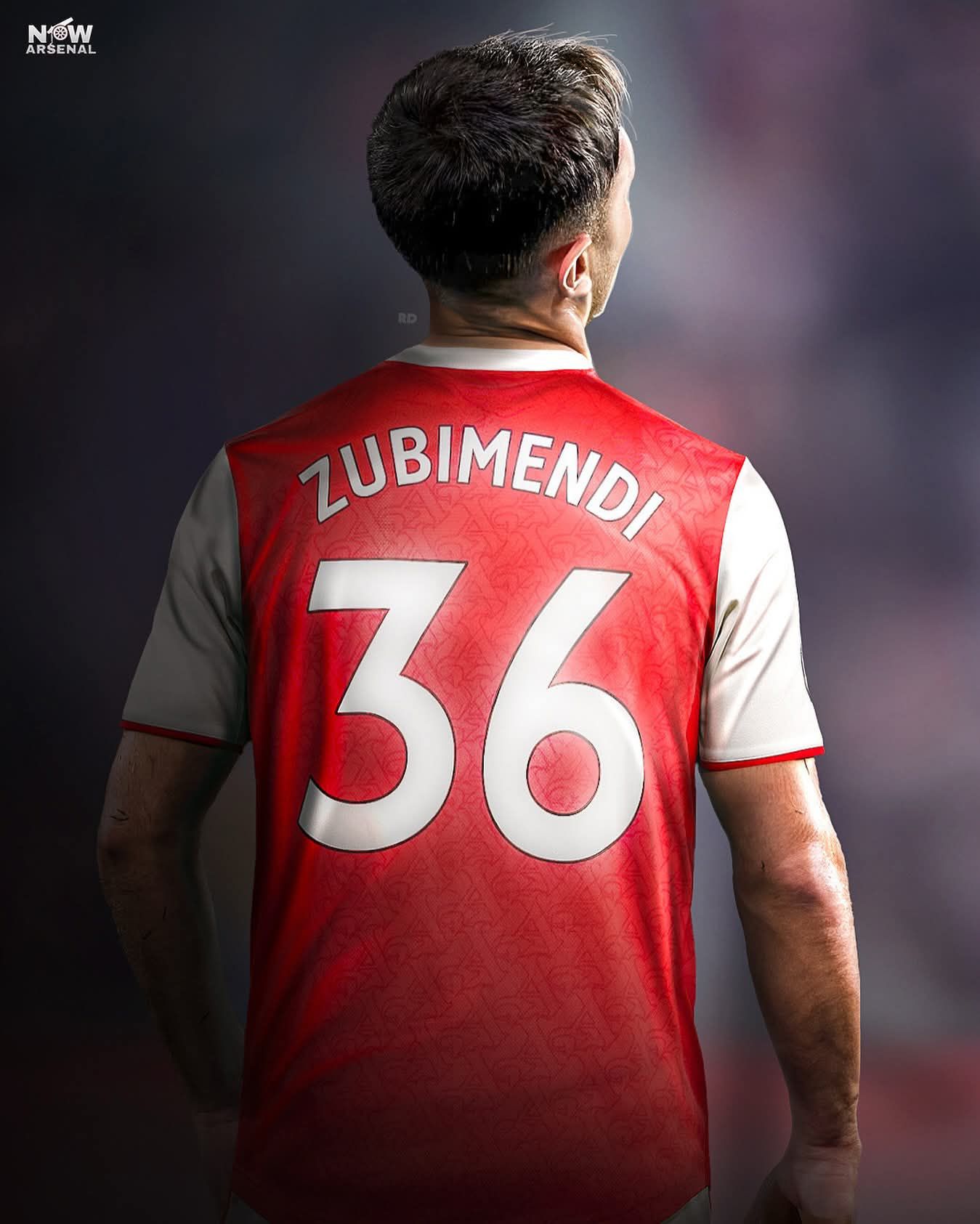Martin Zubimendi will wear the number 36 shirt with Arsenal