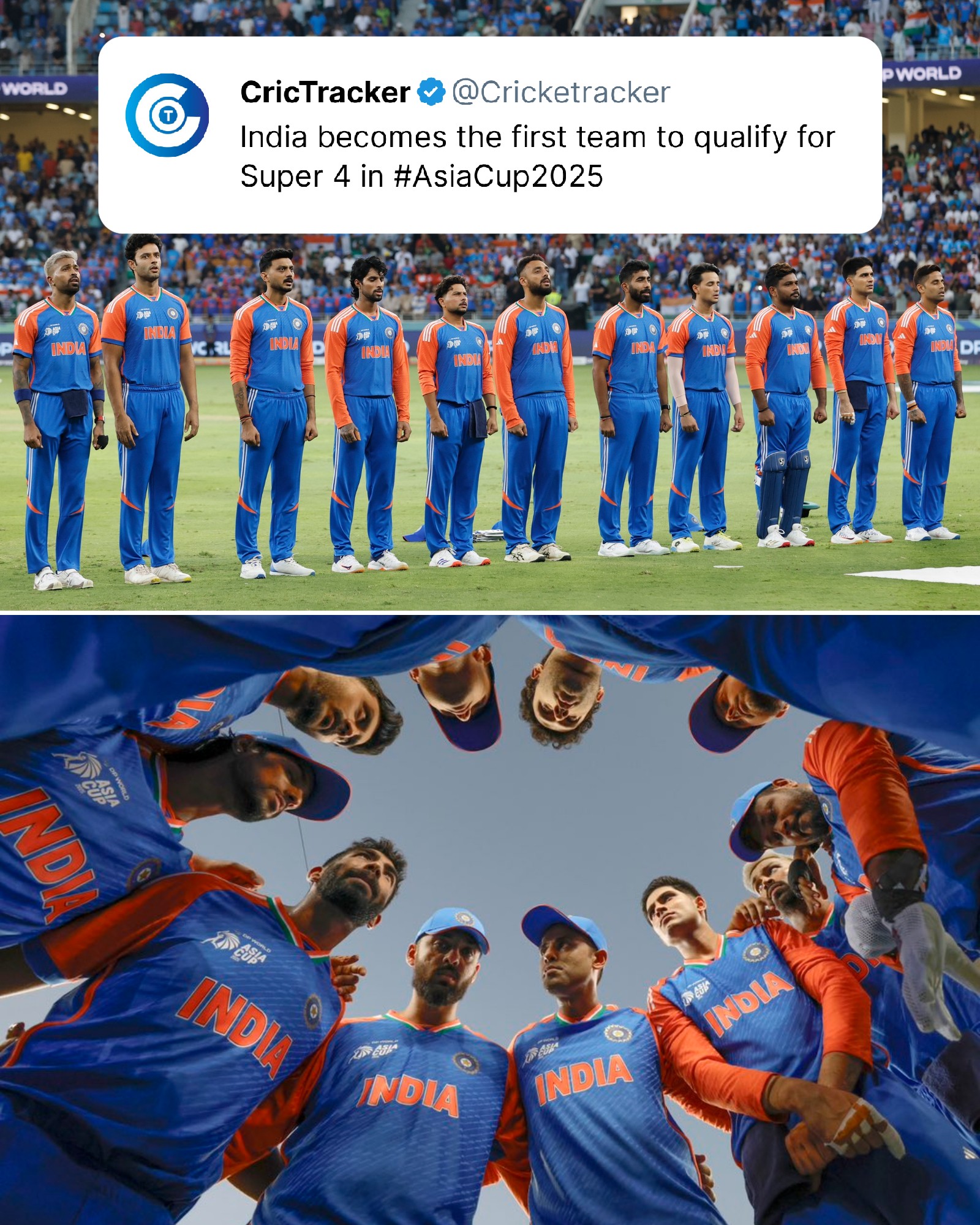 CricTracker - India through to the Super Four after UAE... | Facebook