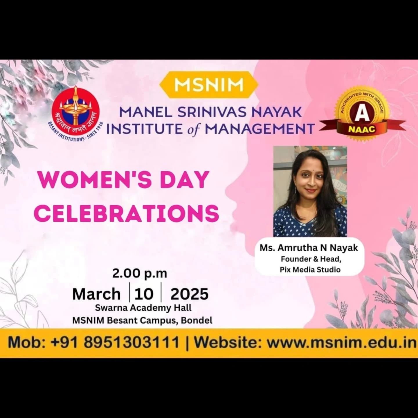 Manel Srinivas Nayak Institute of Management - MSNIM | Mangalore