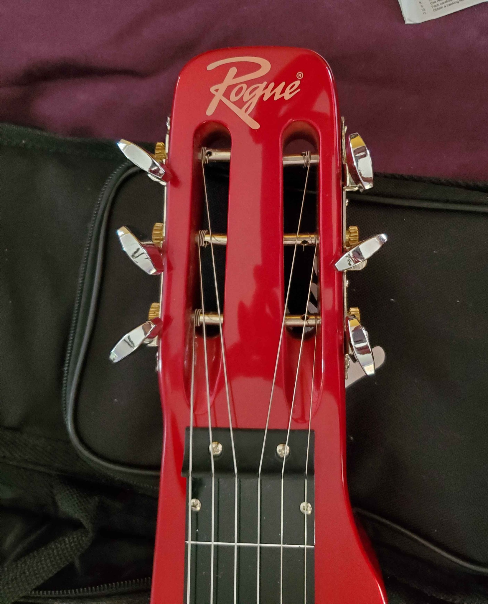 Rogue RLS1MRD Lap Steel Guitar with stand, gig bag, and slide Metallic ...