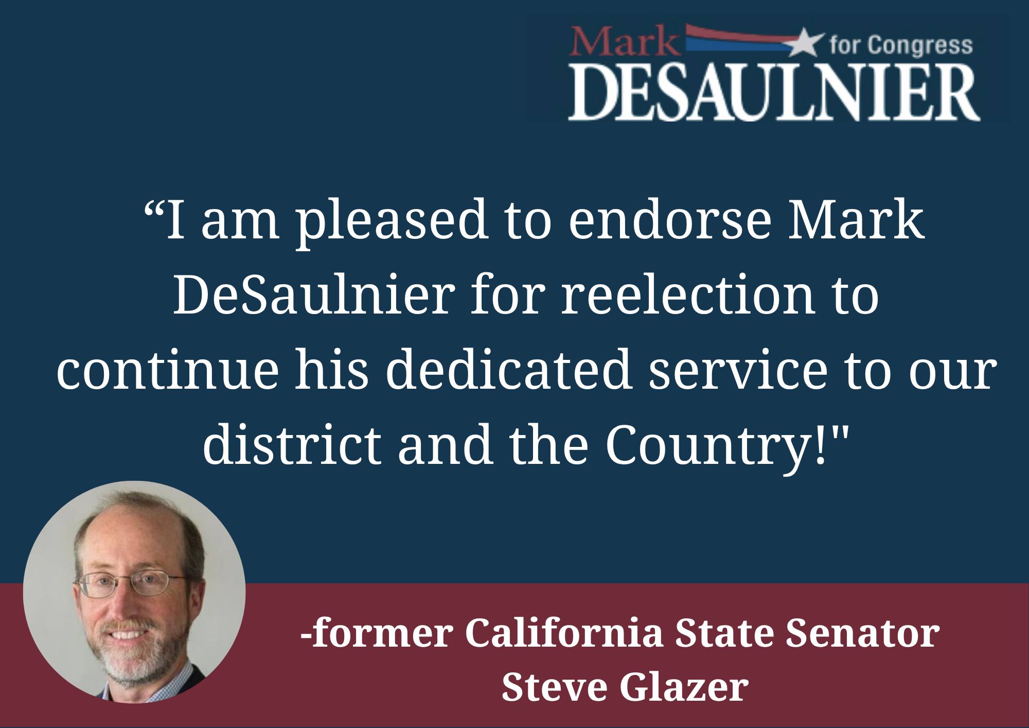Mark - Thanks to former State Senator Steve Glazer for his strong ...
