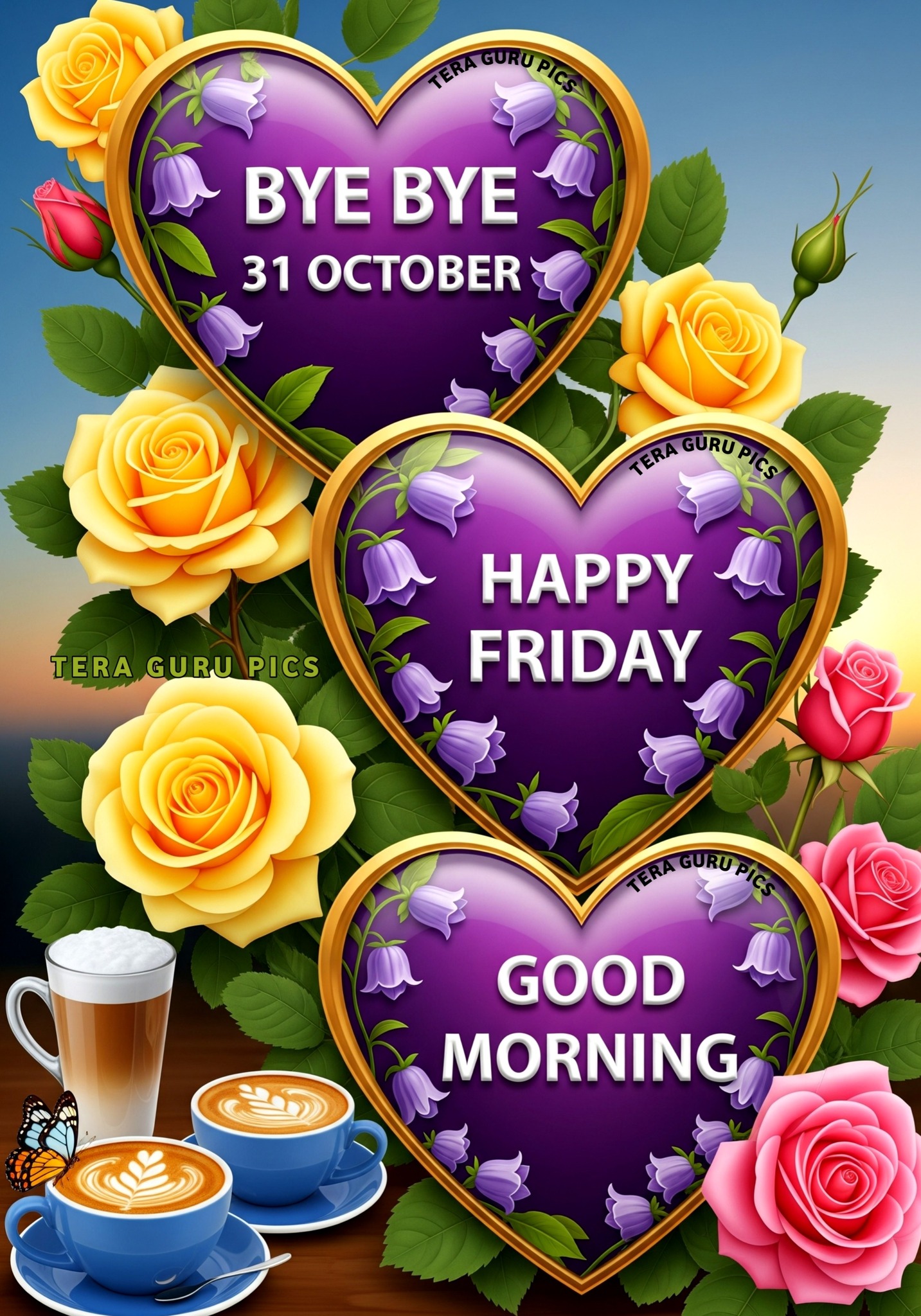TERA - Bye Bye October Good Morning Happy Friday 💜 ☕☀️🌻🌅 | Facebook