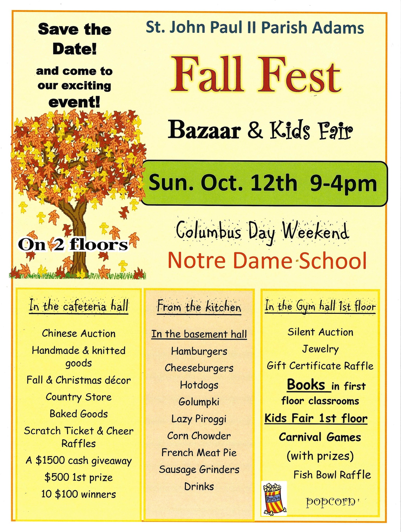 The Mohawk - St. John Paull II Parish Fall Fest Bazaar & Kids Fair ...