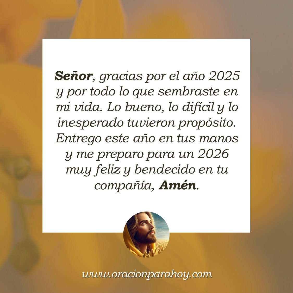 Oración - 🙏 ORACIÓN DE GRATITUD POR EL AÑO 2025. Señor, hoy cuando el ...