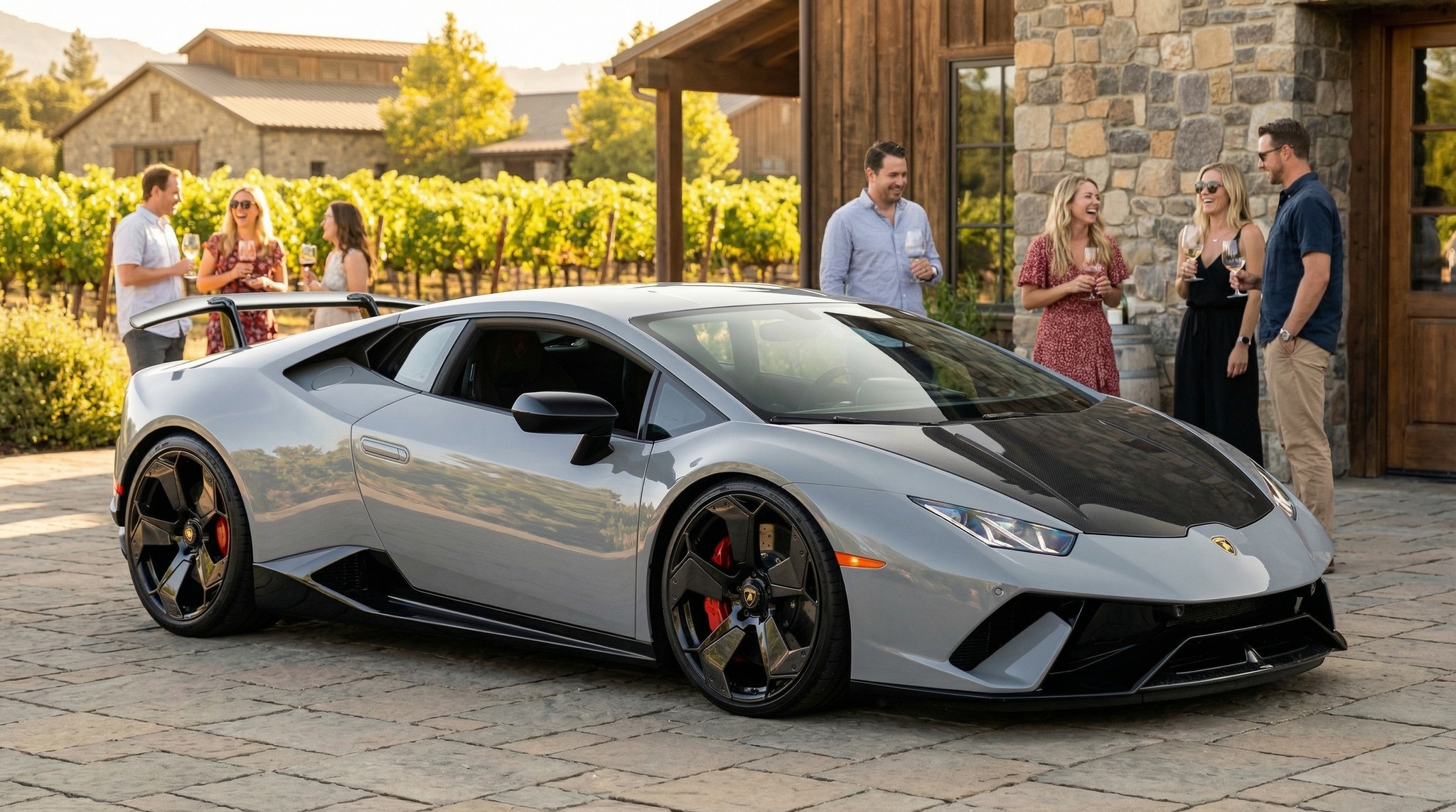 Lamborghini Huracan. Headrests Retrim in matching Alcantara with