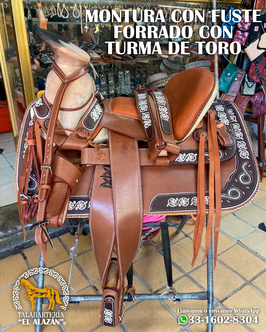 16  Fuste Charro Forrado Con Zurron De Toro