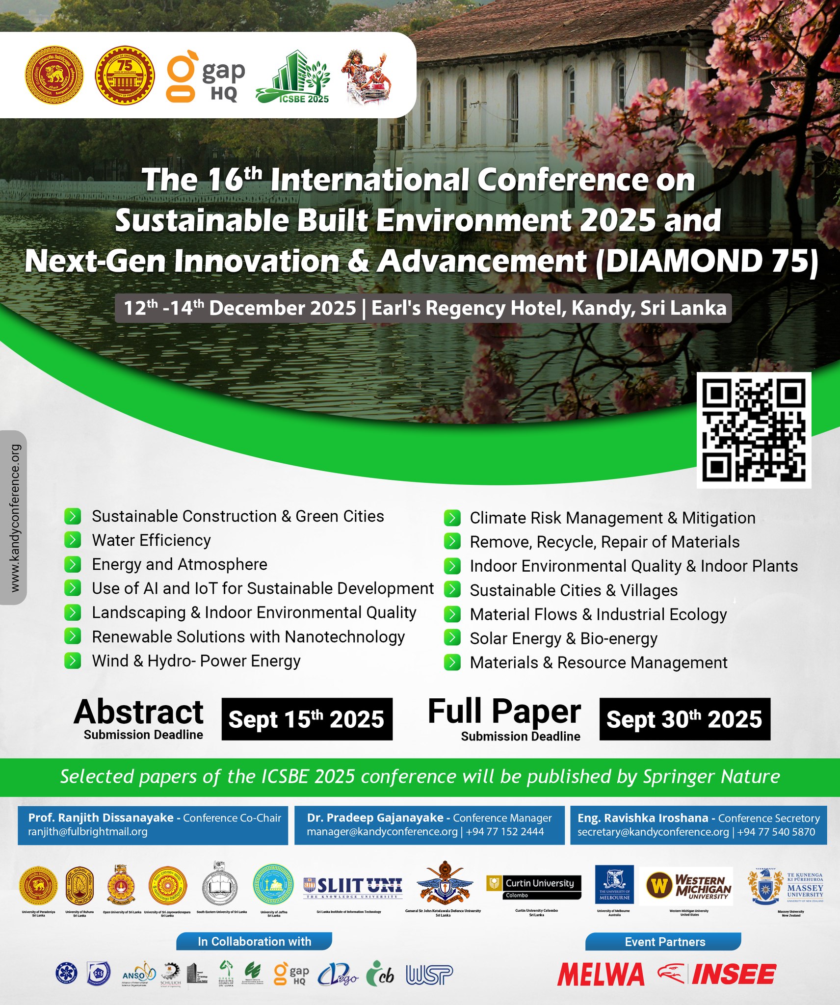The Kandy - 📌️ Final Call for Papers – ICSBE 2025 Join us at the 16th ...