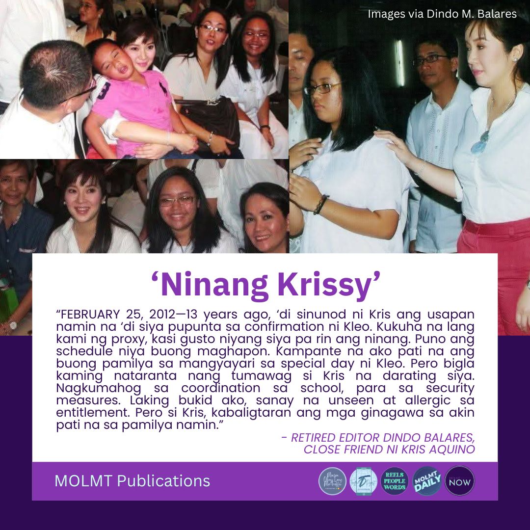 ‘GUSTO NI KRIS SIYA PA RIN ANG... - MOLMT Publications | Facebook