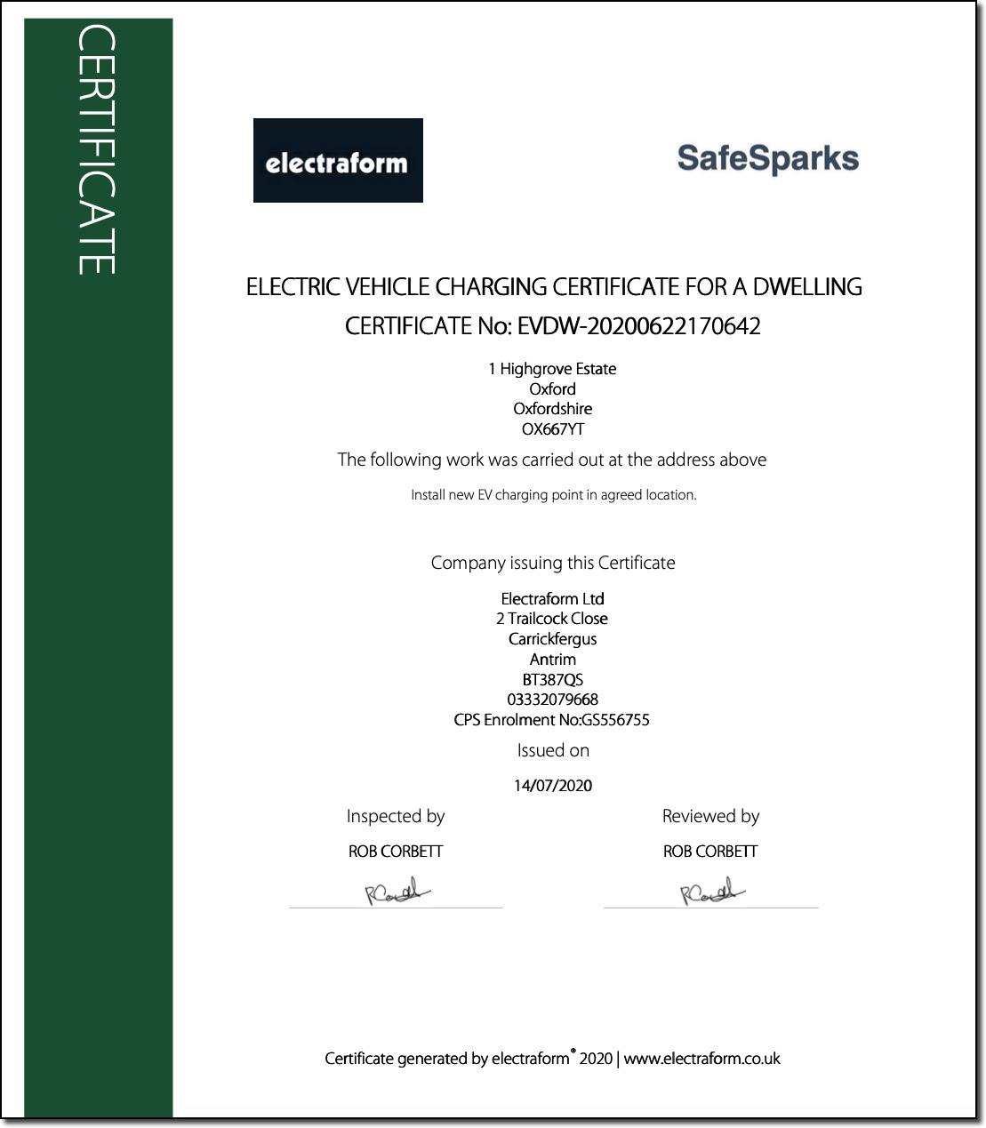 Electraform - Our latest certificate addition is the EVDW,...