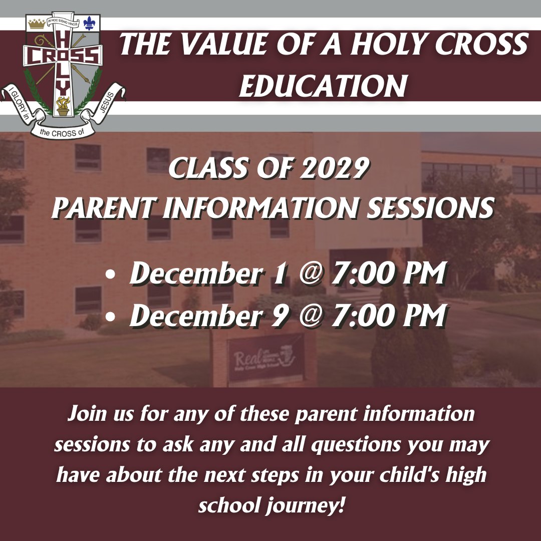 Holy - Your child’s high school journey is approaching, and we’re ...