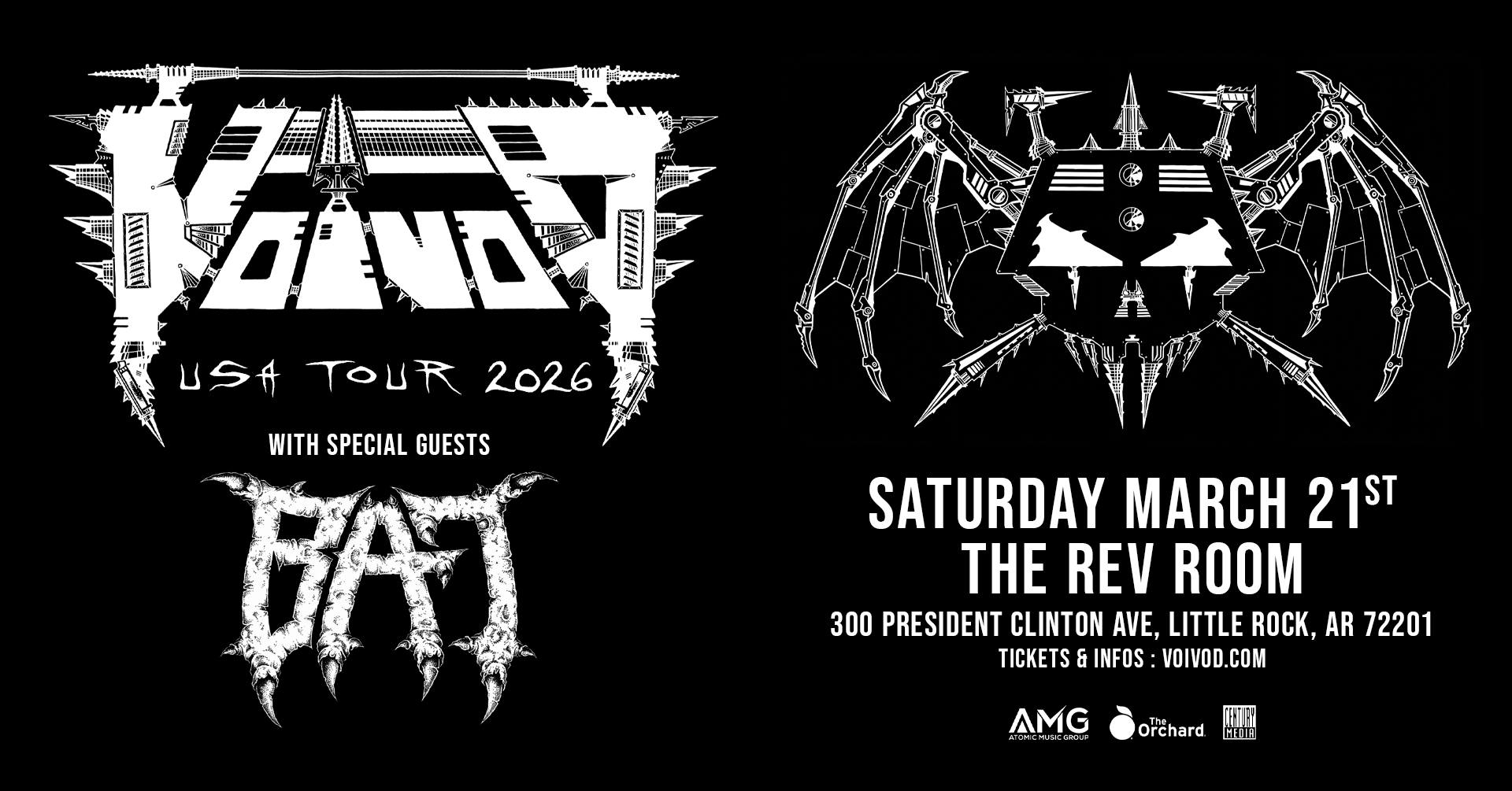 Voivod w/ BAT and DEADBIRD at The Rev Room