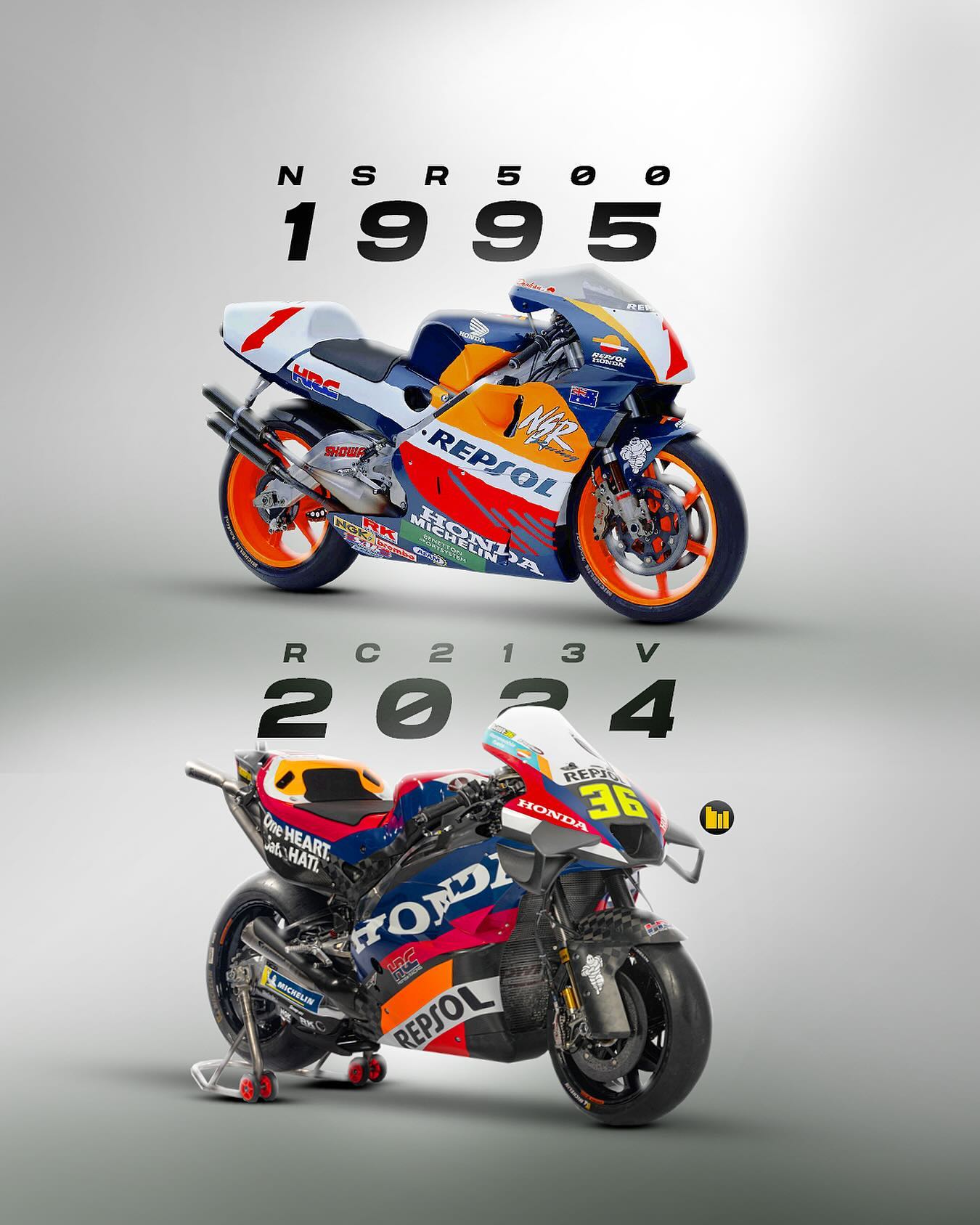 Spot the differences - Honda edition 🔍 #MotoGP #HondaCastrol