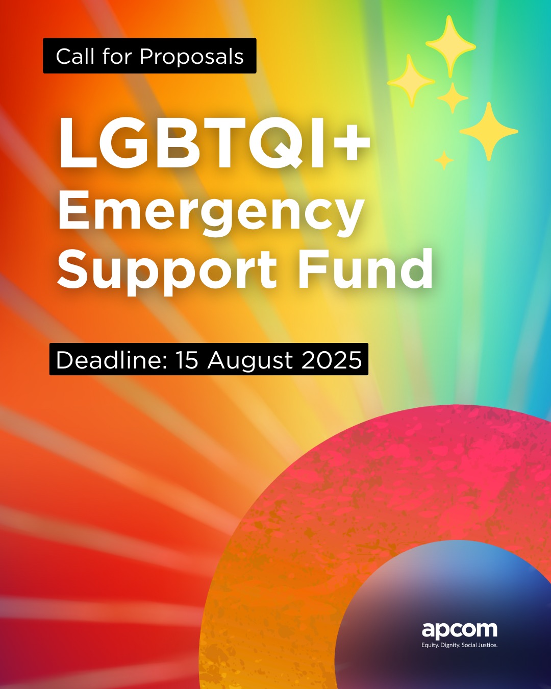 APCOM - 📣Call for Proposals: Small Grants for LGBTIQ+... | Facebook