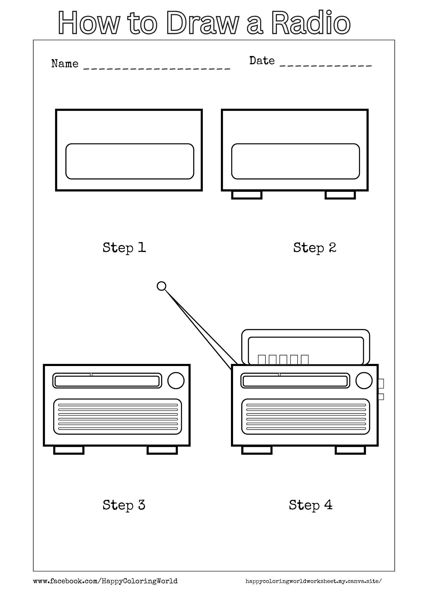 How to Draw a Radio... - Happy Coloring World | Facebook