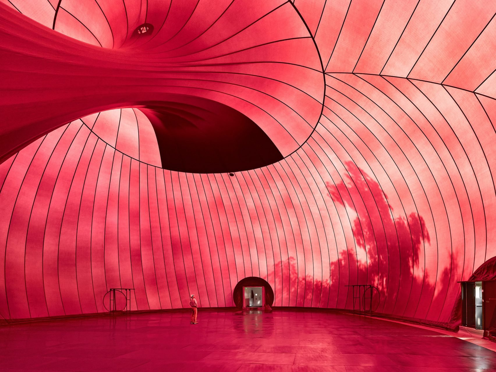 Inflatable concert hall, by Anish Kapoor and Arata Isozaki, in
