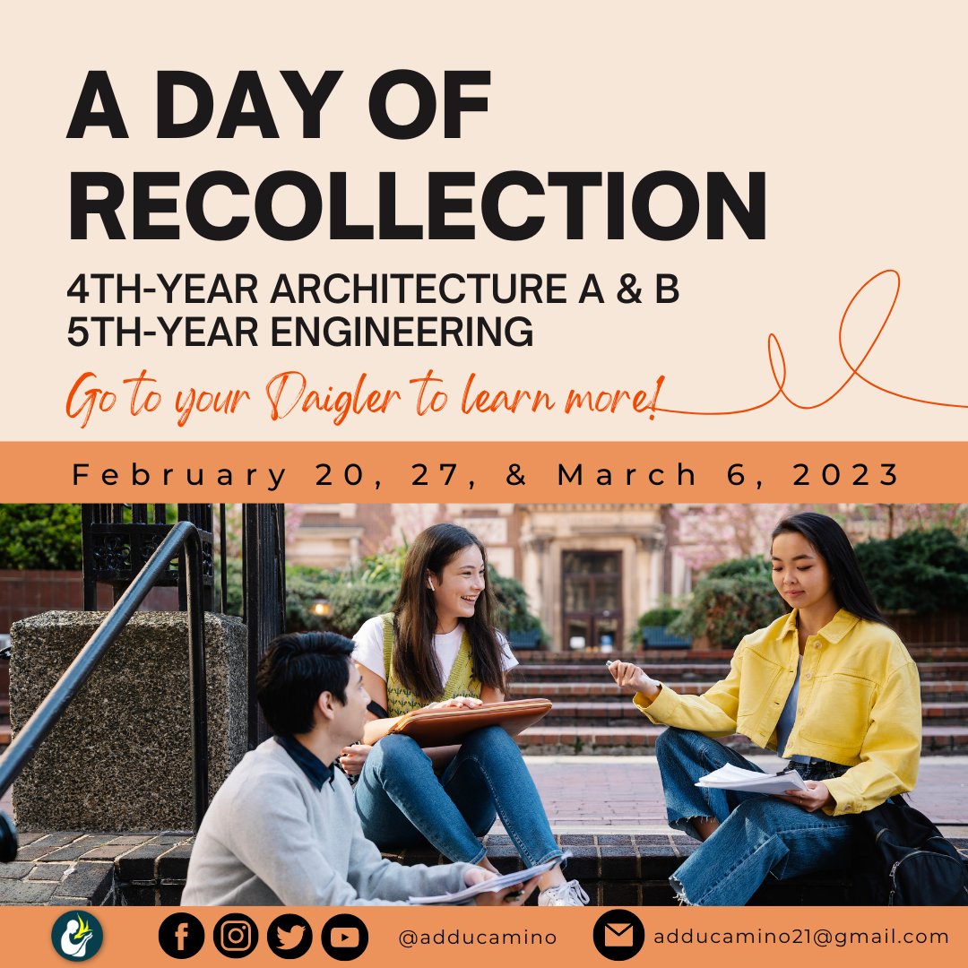 A day of Recollection | 4th-year Architecture A & B and 5th-year ...