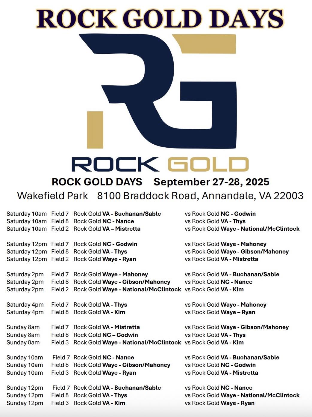 Rock - 🤘 🎸🥎 #TogetherWeROCK 🎟️ ROCK GOLD DAYS 🗓️ September 27-28, 2025 ...