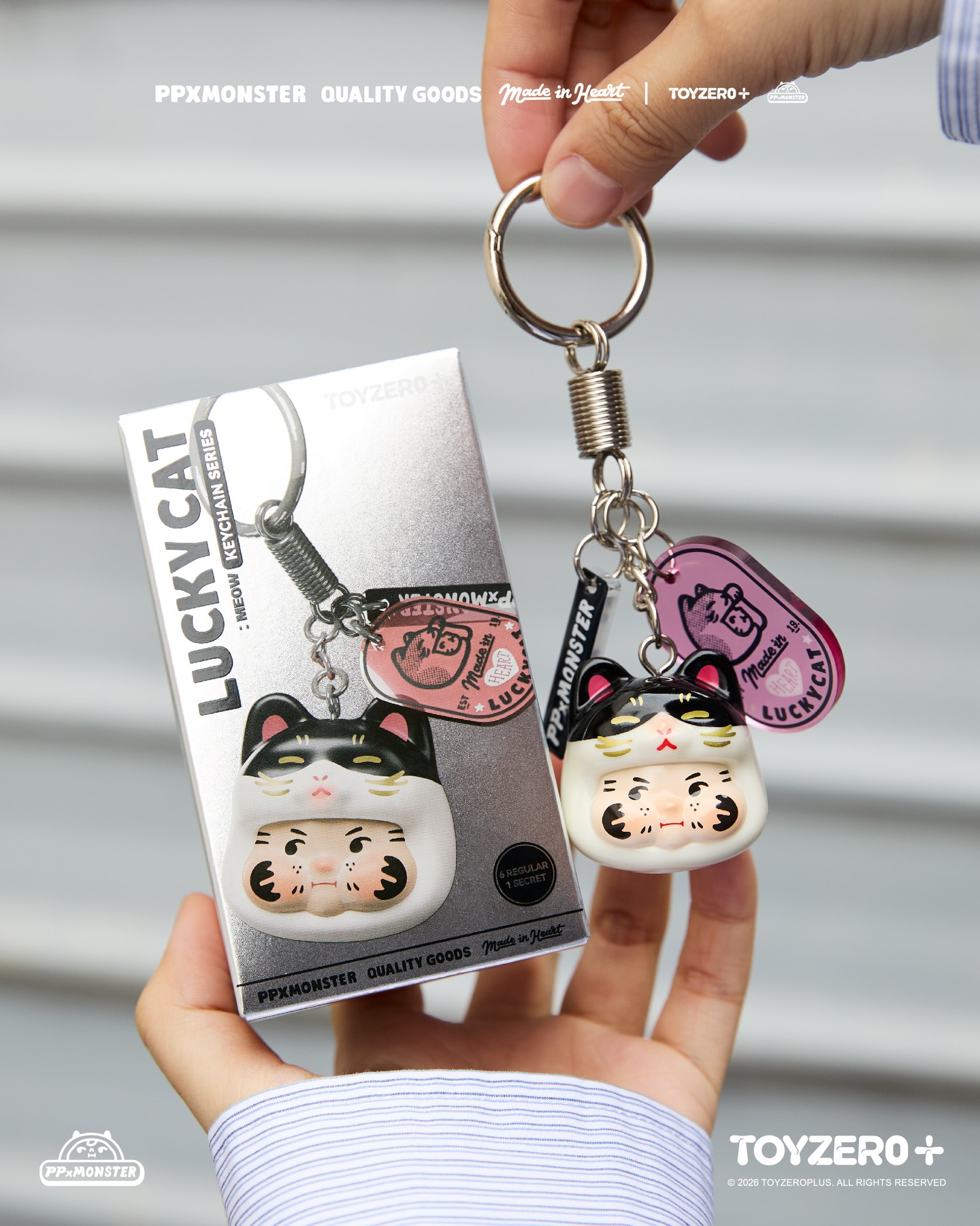 PP X MONSTER | Lucky Cat Keychain Series✨ 】 Meow~ Lucky Cats 