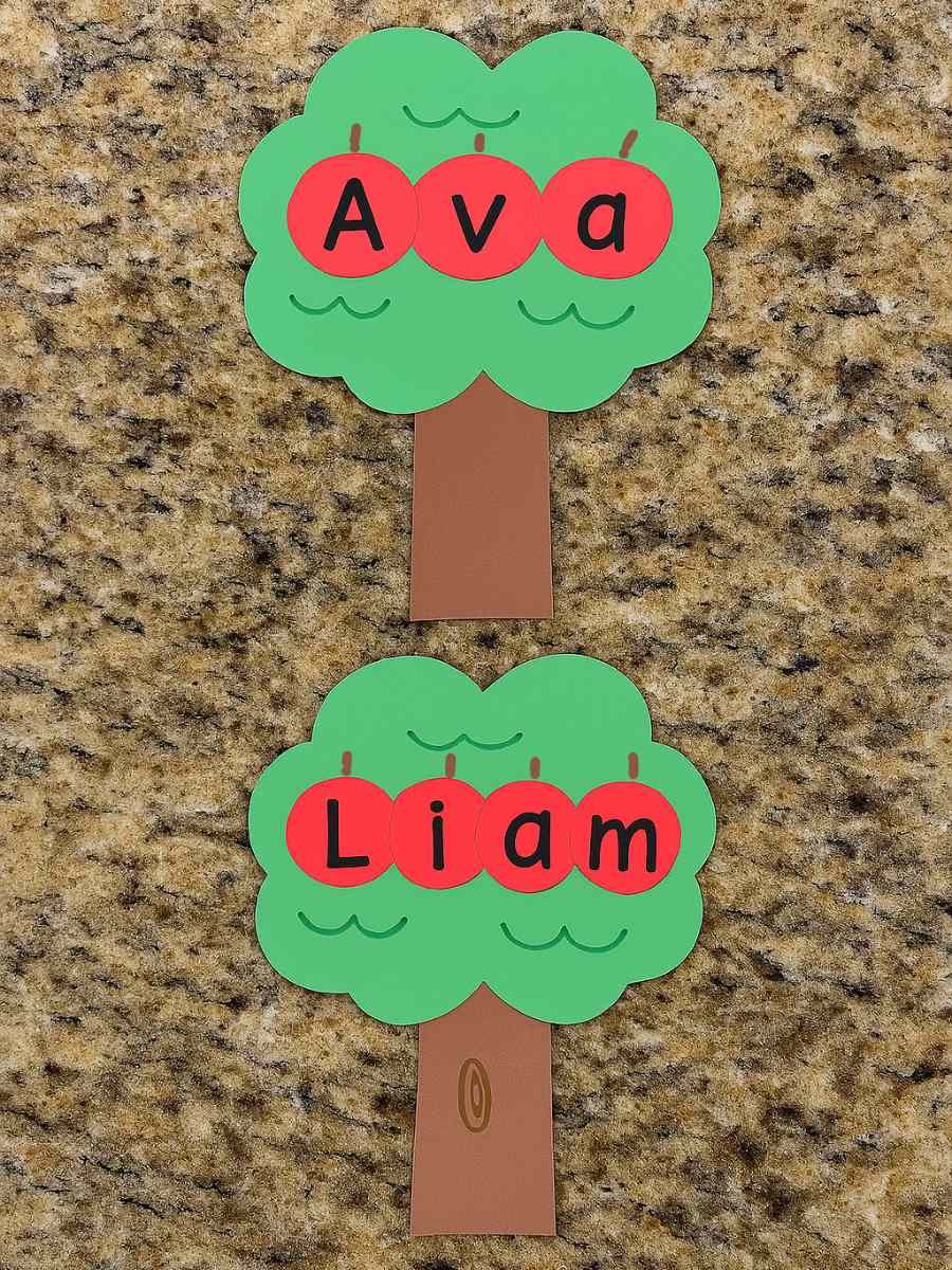 Simple - Apple Tree Name Craft - cute! Use the editable template 👇 ...