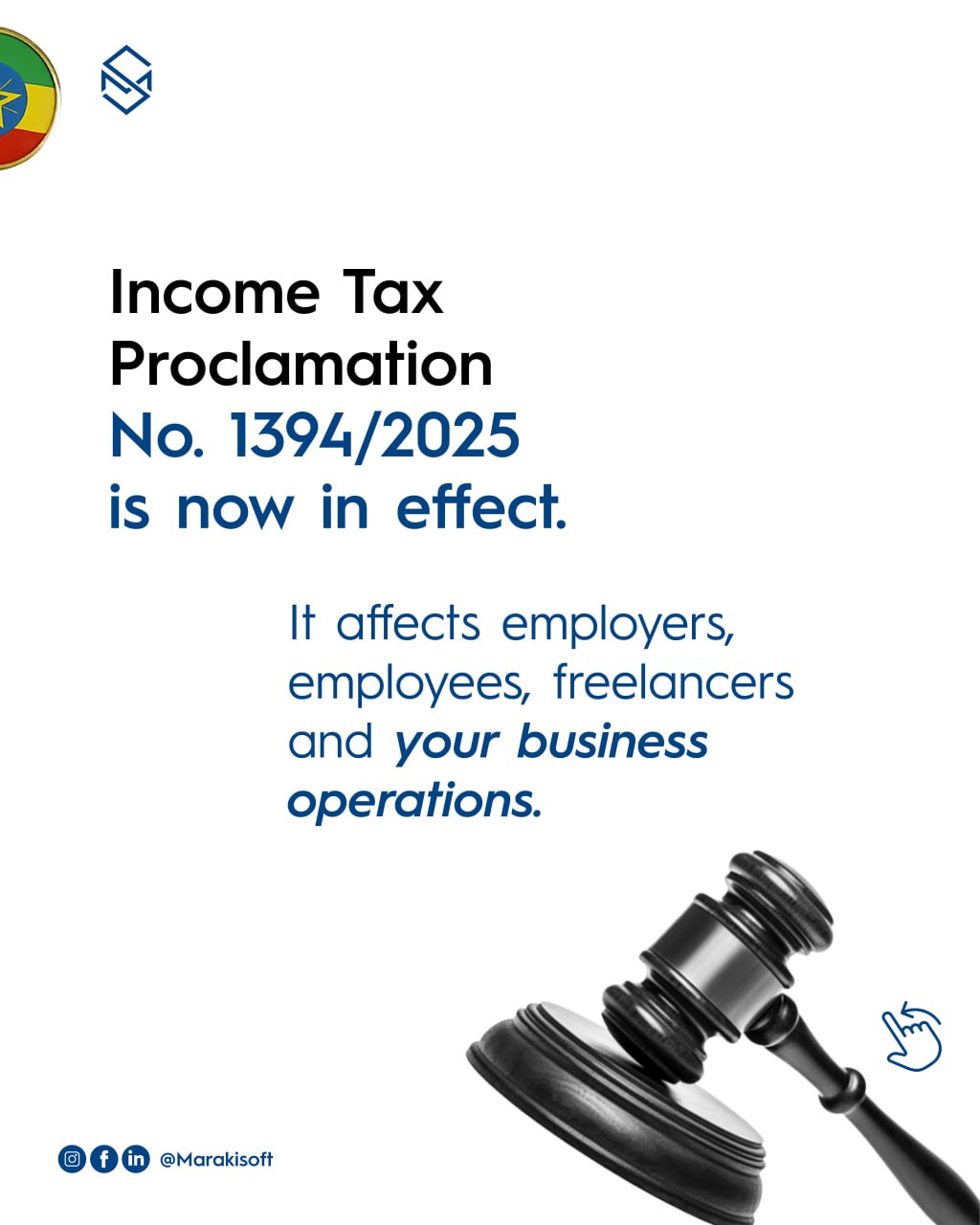 📣 Ethiopia’s new tax... - Marakisoft Technologies Pvt Ltd Co. | Facebook