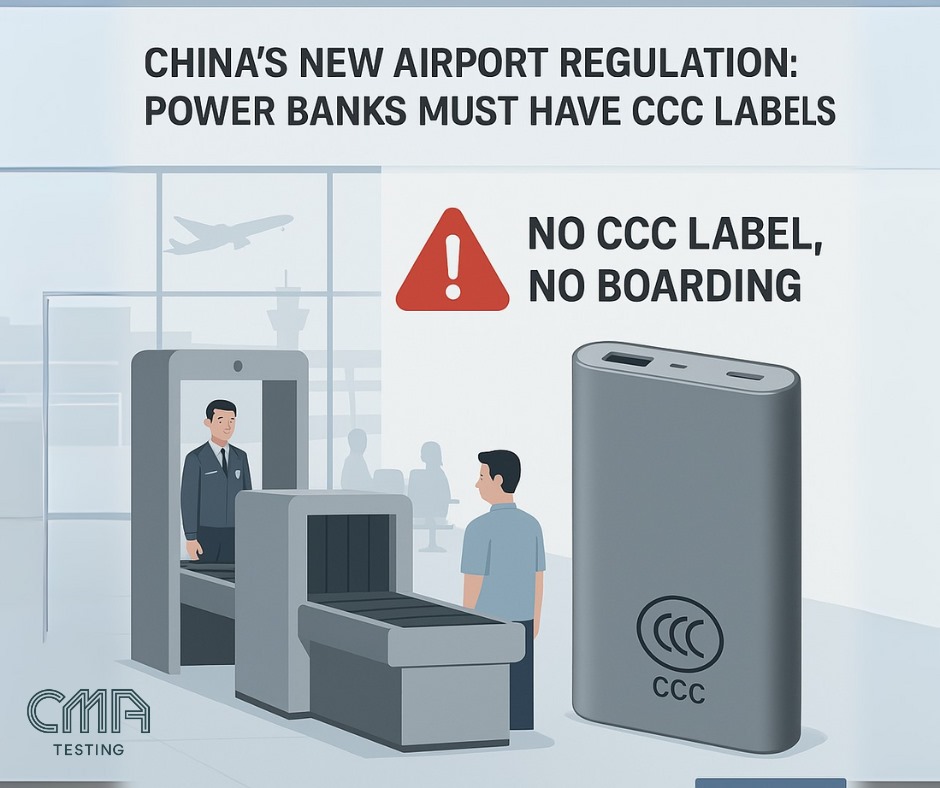 CMA - ️【重要通知｜中國機場安檢升級】📢 中國民航局最新規定：自6月26日起，所有旅客攜帶的流動電源（充電寶）必須具備「CCC」認證標籤 ...