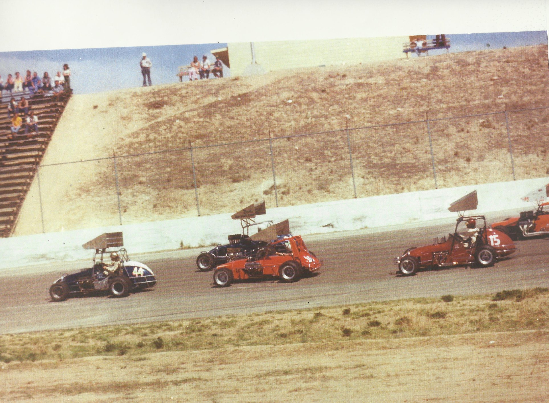 Idaho - Firebird Super Oval 1978 #44 Bob Harris, outside dark blue #96 ...