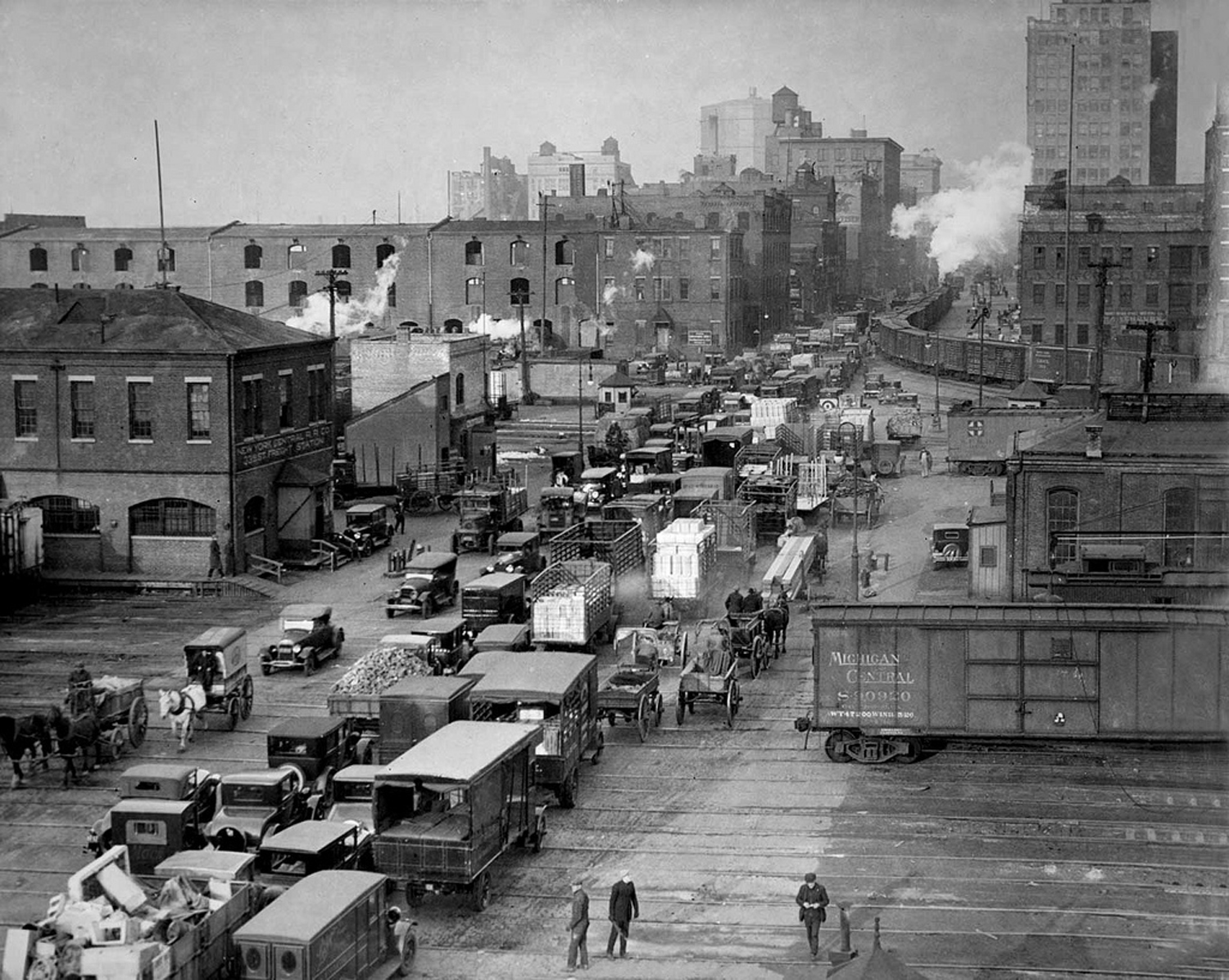 Manhattan's Death Avenue streetscape circa 1910