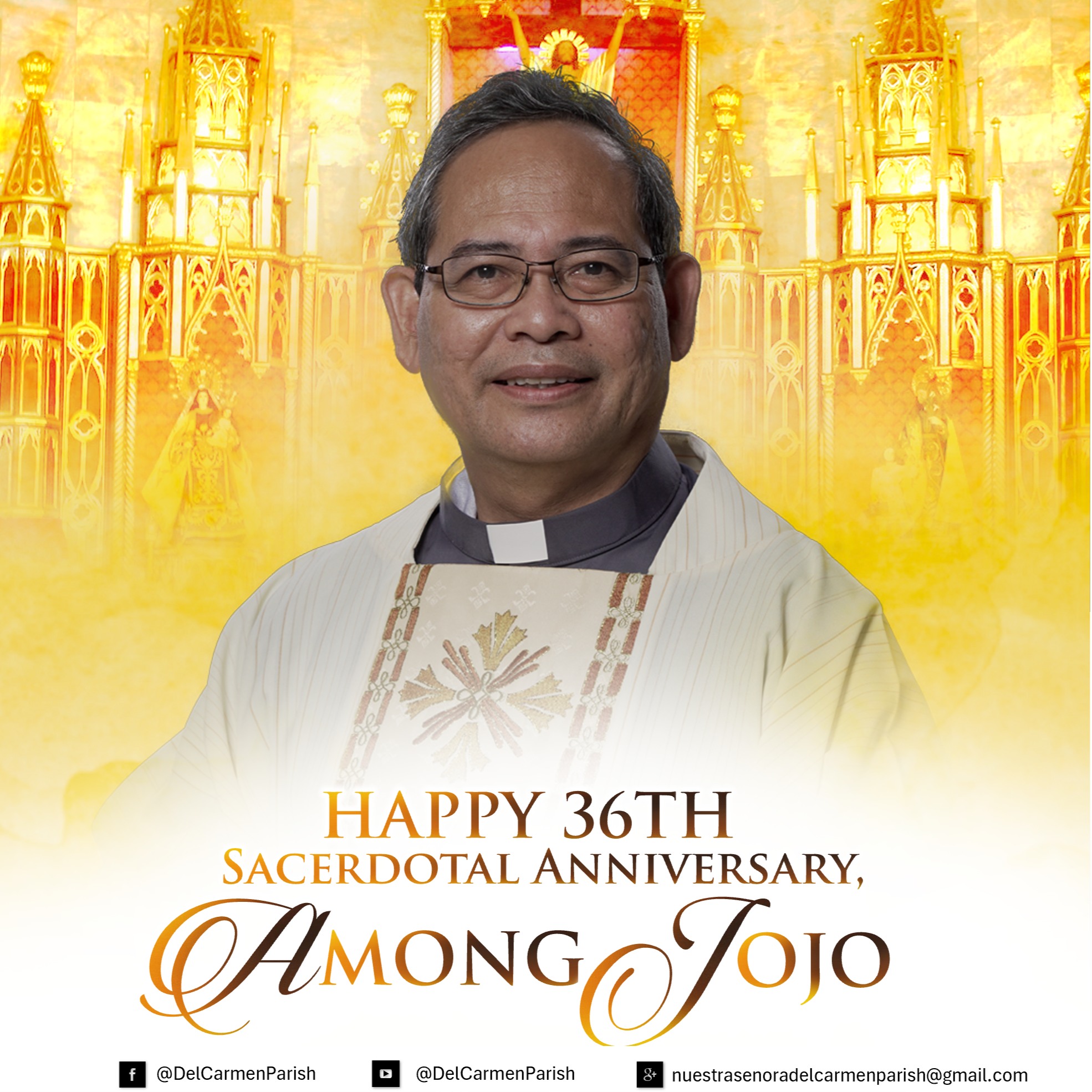 Nuestra - HAPPY 36TH SACERDOTAL ANNIVERSARY, AMONG JOJO! King ica-36 ...