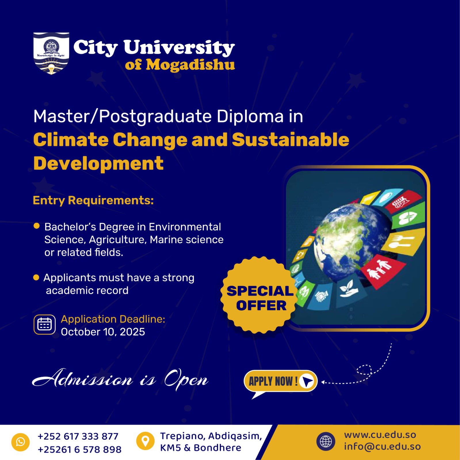 Special Offer! Jamacada... - City University of Mogadishu | Facebook