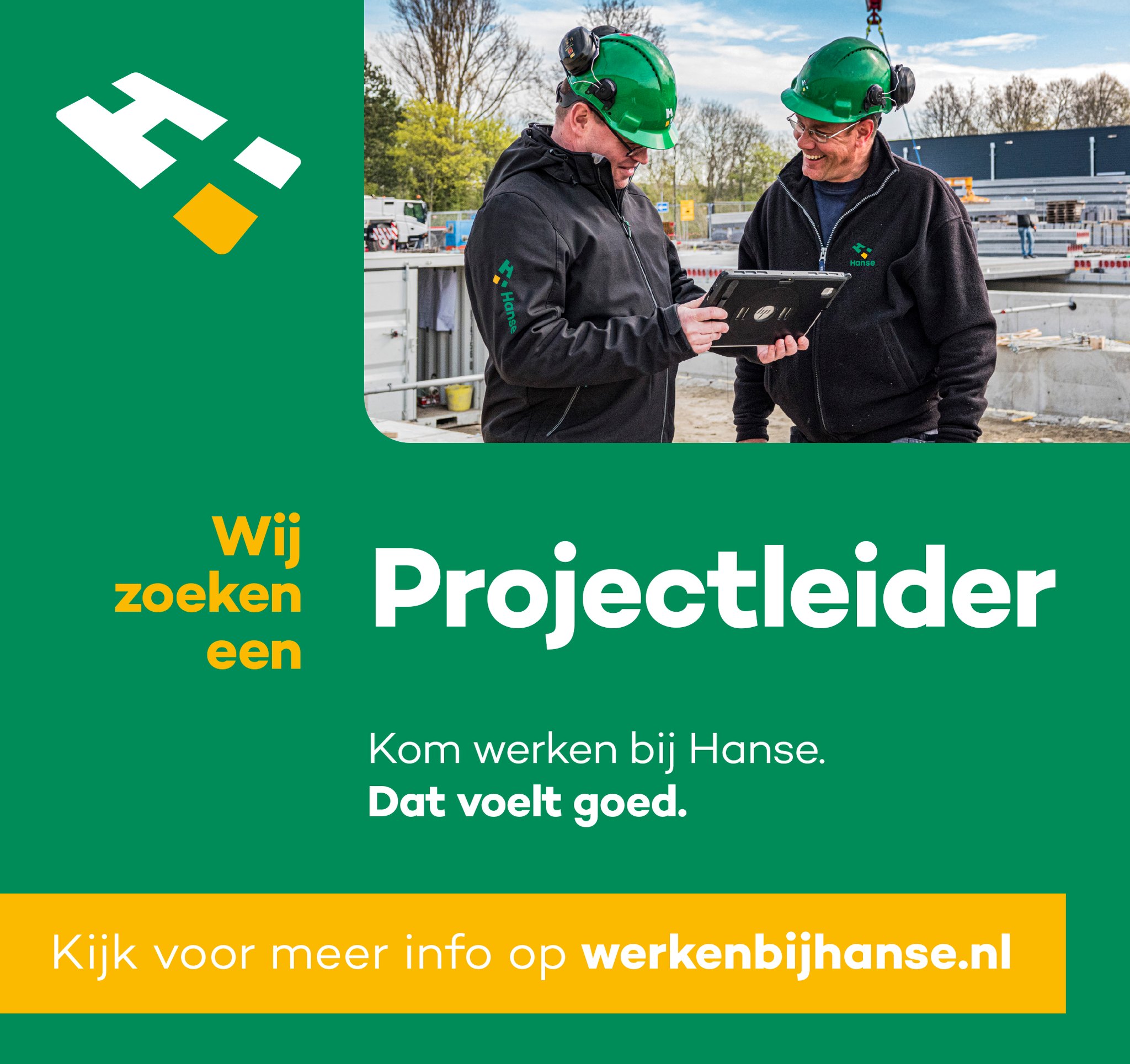 Hanse - 𝗡𝗶𝗲𝘂𝘄𝗲 𝘃𝗮𝗰𝗮𝘁𝘂𝗿𝗲: 𝗣𝗿𝗼𝗷𝗲𝗰𝘁𝗹𝗲𝗶𝗱𝗲𝗿 🏗️ Wil jij voldoening halen uit ...