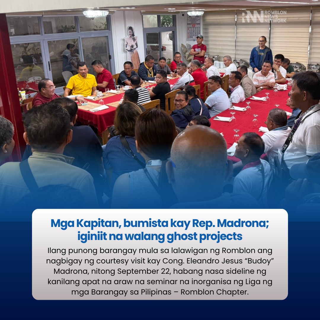 WALANG GHOST PROJECTS SABI NI KAP.... - Romblon News Network | Facebook