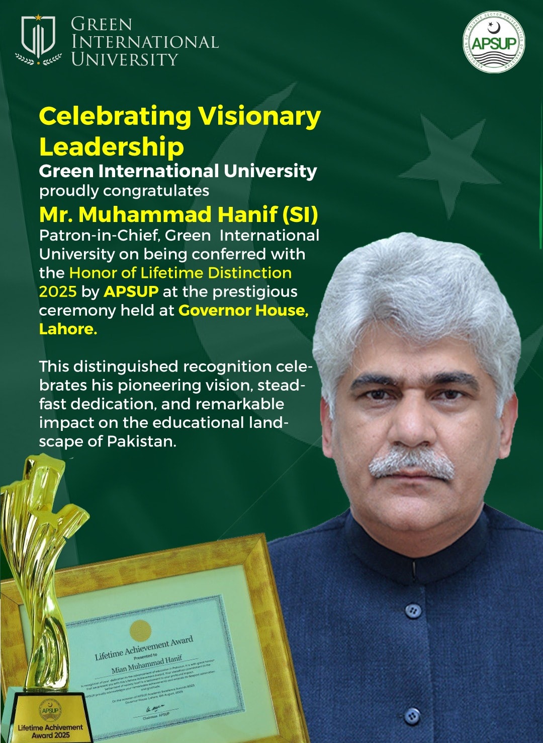 Green - 🌟 Salute to a Legend 🌟 We proudly congratulate Mr. Muhammad ...