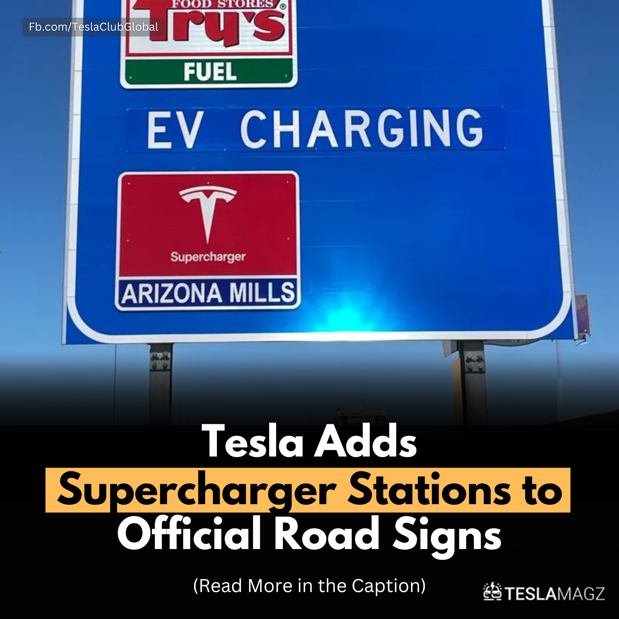 New highway signs display Tesla... - TESLA Owners Club | Facebook