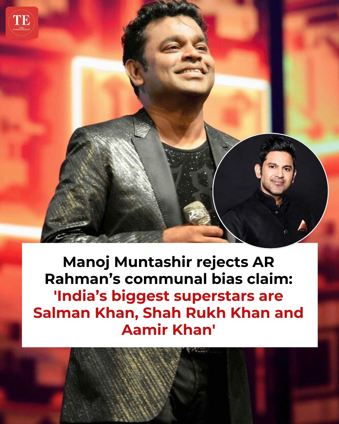 ETimes - Lyricist Manoj Muntashir has firmly refuted AR Rahman’s recent ...