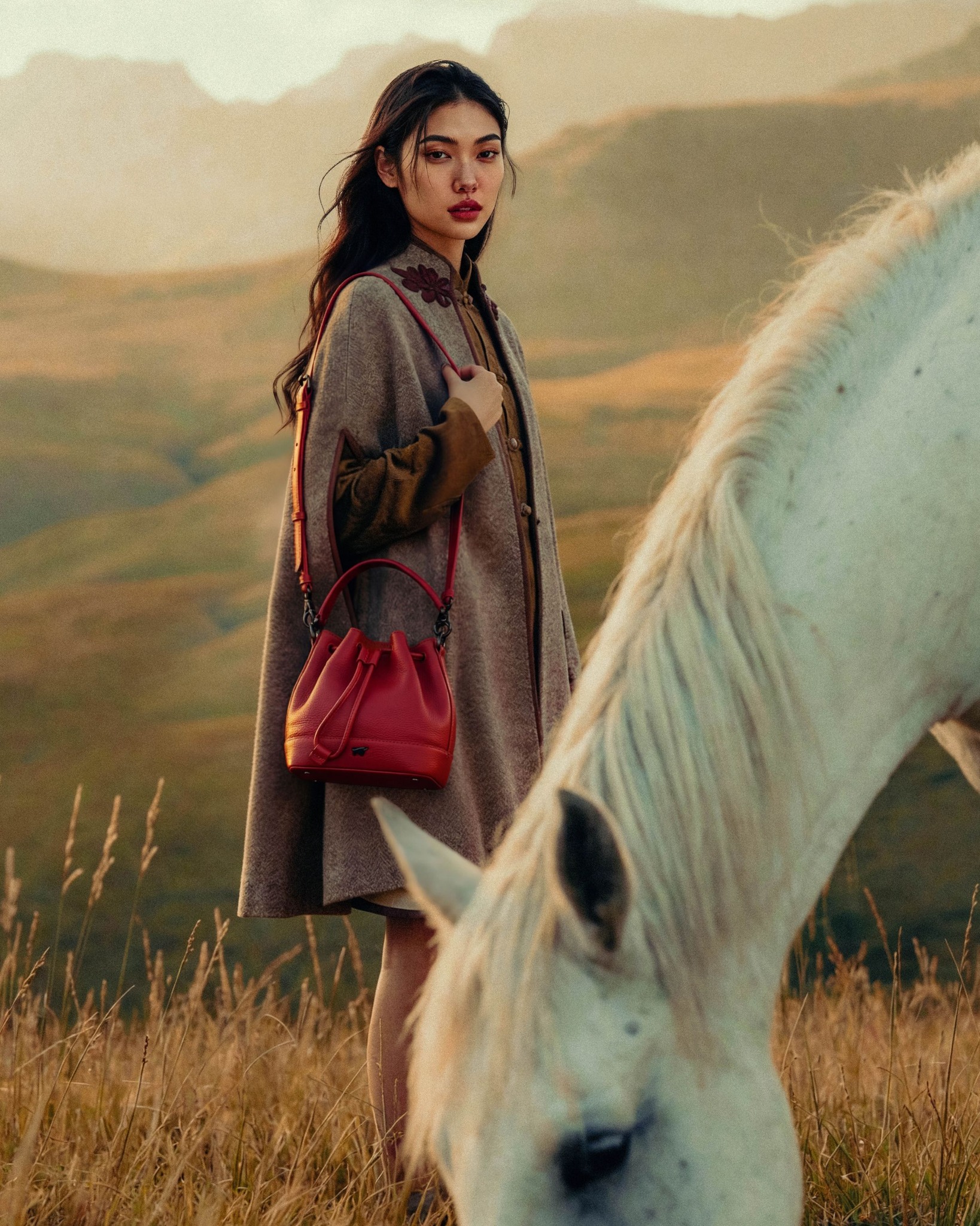 Refined yet assured, the Gab Small Bucket Bag defines the moment 