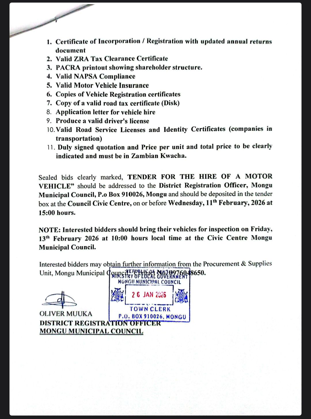 Mongu Municipal Council added a... - Mongu Municipal Council