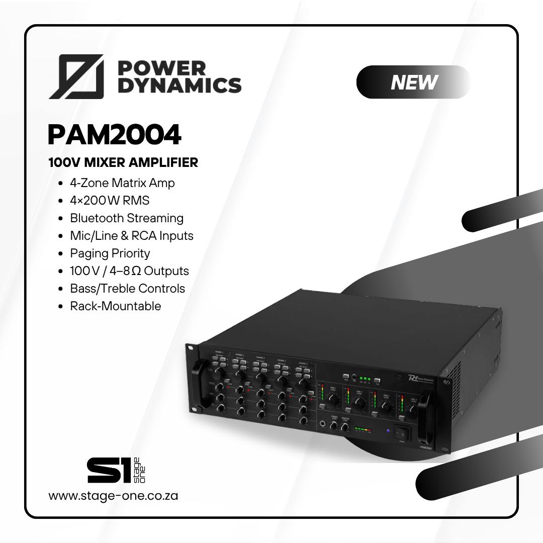 Power Dynamics PDV240MP3 100V Verstärker Mit 4 Zonen Und Multimedia Player Power Dynamics