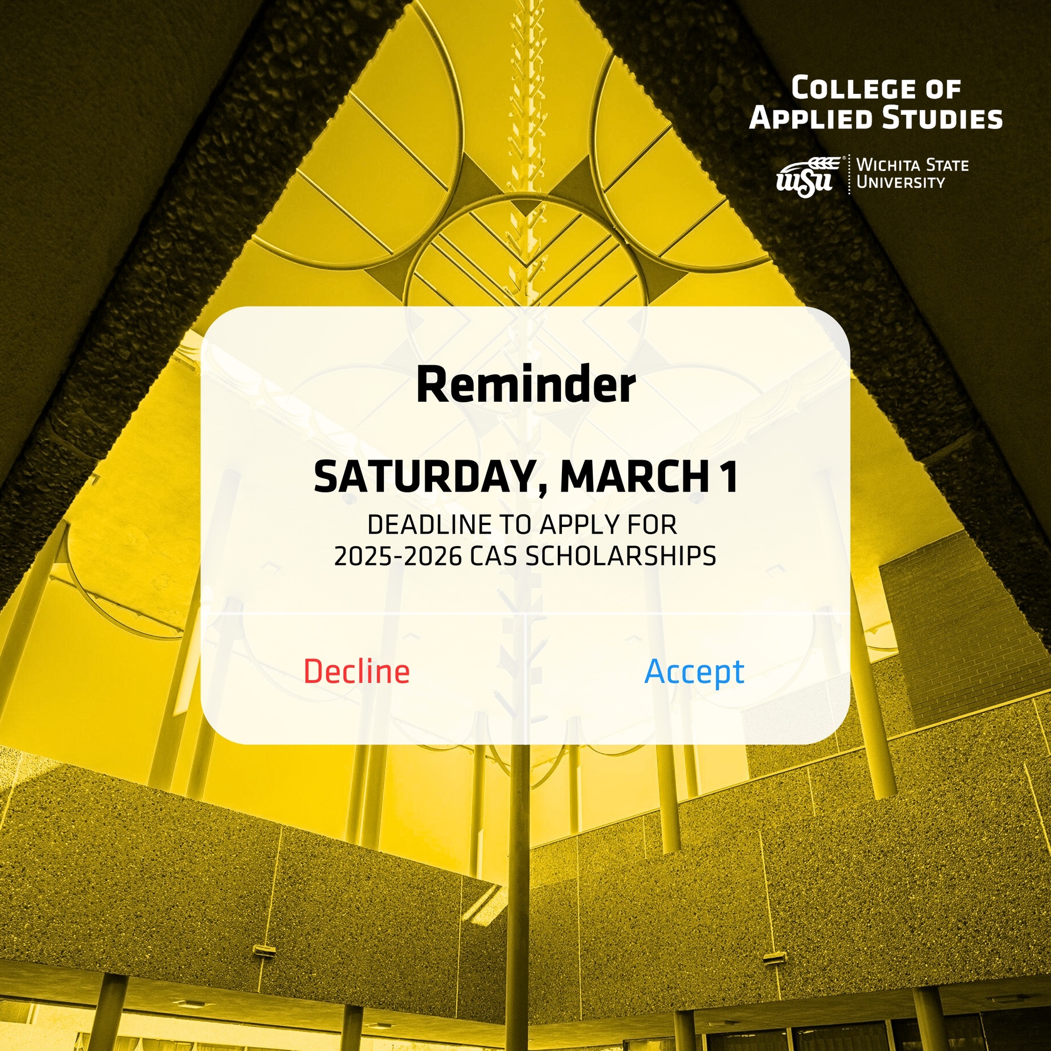 Wichita - 📢 Don't miss out on CAS scholarships. Apply now! 💰🎓 Calling ...