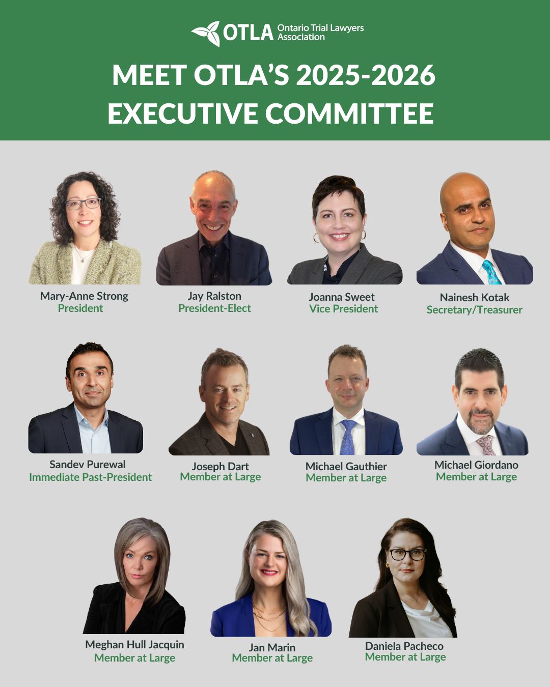 Ontario - We’re thrilled to announce OTLA’s 2025-2026 Executive ...